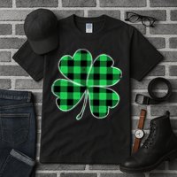 Buffalo Plaid Vintage Clover Tall T-Shirt