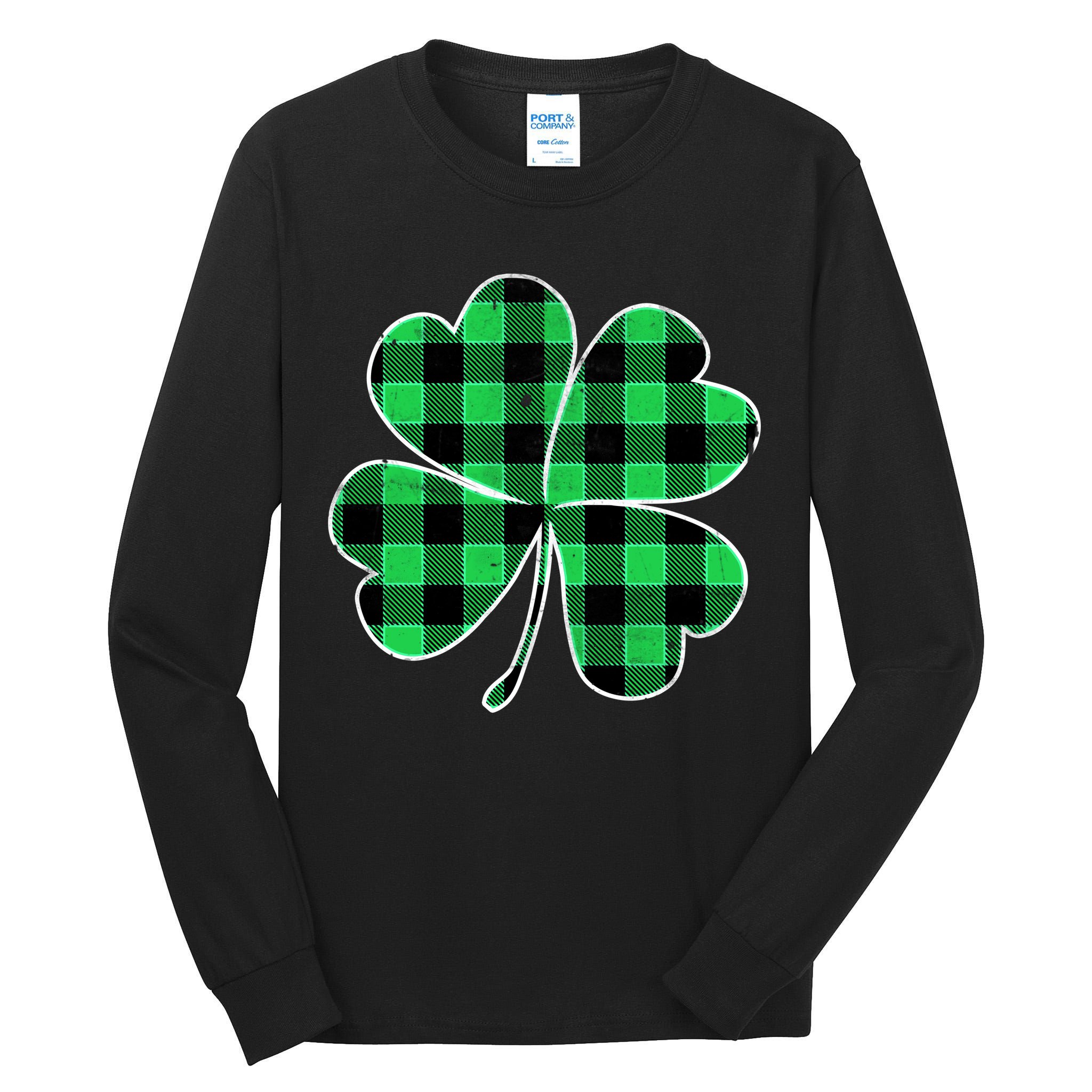 Buffalo Plaid Vintage Clover Tall Long Sleeve T-Shirt
