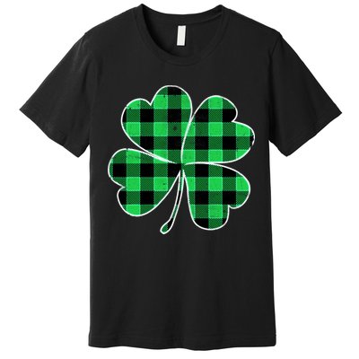 Buffalo Plaid Vintage Clover Premium T-Shirt