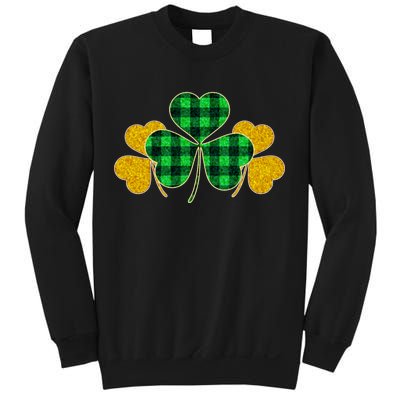 Buffalo Shamrock Plaid Irish Clovers Sweatshirt