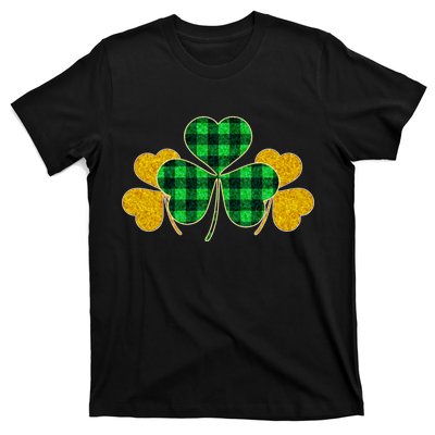 Buffalo Shamrock Plaid Irish Clovers T-Shirt