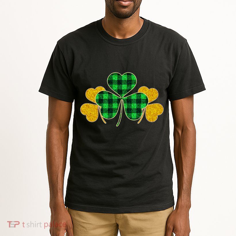 Buffalo Shamrock Plaid Irish Clovers Tall T-Shirt