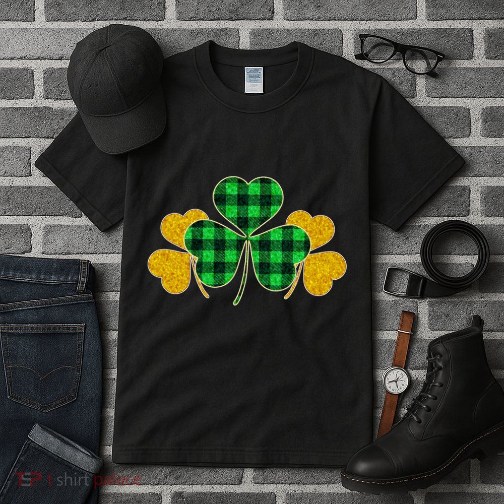 Buffalo Shamrock Plaid Irish Clovers Tall T-Shirt