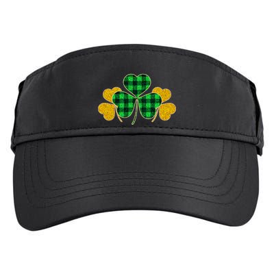 Buffalo Shamrock Plaid Irish Clovers Adult Drive Performance Visor