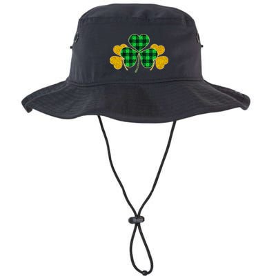 Buffalo Shamrock Plaid Irish Clovers Bucket Hat
