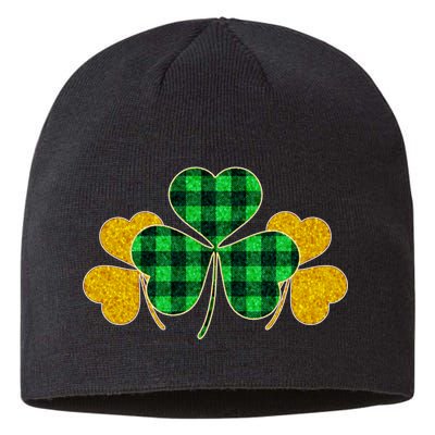 Buffalo Shamrock Plaid Irish Clovers Sustainable Beanie