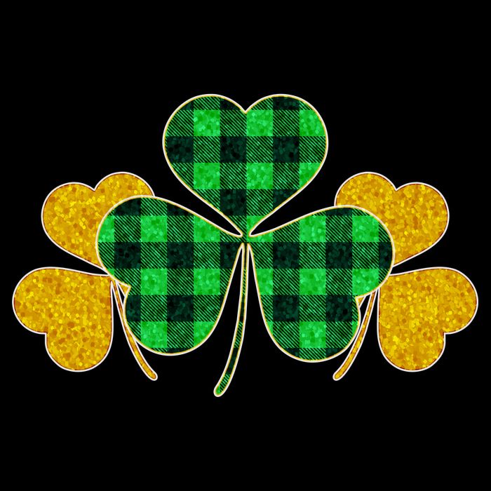 Buffalo Shamrock Plaid Irish Clovers Magnet