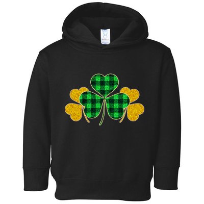 Buffalo Shamrock Plaid Irish Clovers Toddler Hoodie