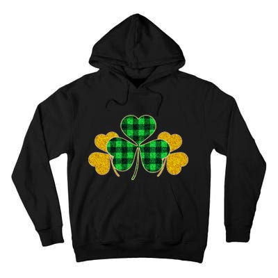 Buffalo Shamrock Plaid Irish Clovers Tall Hoodie