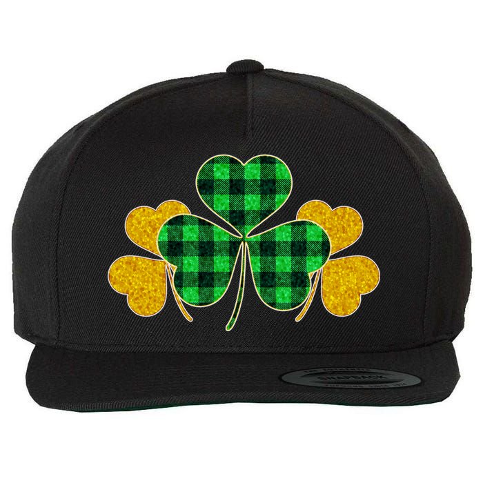 Buffalo Shamrock Plaid Irish Clovers Wool Snapback Cap