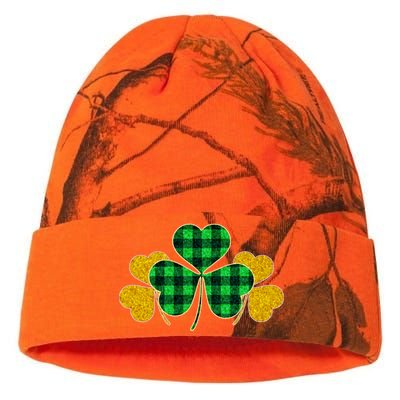 Buffalo Shamrock Plaid Irish Clovers Kati Licensed 12" Camo Beanie