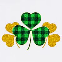 Buffalo Shamrock Plaid Irish Clovers Garment-Dyed Sweatshirt
