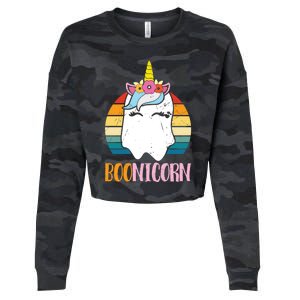 Boonicorn Unicorn Ghost Happy Halloween Costumes Meaningful Gift Cropped Pullover Crew