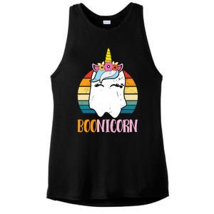 Boonicorn Unicorn Ghost Happy Halloween Costumes Meaningful Gift Ladies PosiCharge Tri-Blend Wicking Tank