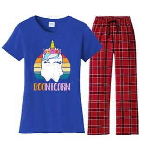 Boonicorn Unicorn Ghost Happy Halloween Costumes Meaningful Gift Women's Flannel Pajama Set