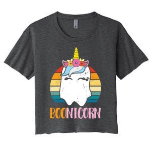 Boonicorn Unicorn Ghost Happy Halloween Costumes Meaningful Gift Women's Crop Top Tee