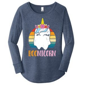 Boonicorn Unicorn Ghost Happy Halloween Costumes Meaningful Gift Women's Perfect Tri Tunic Long Sleeve Shirt