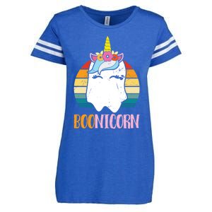 Boonicorn Unicorn Ghost Happy Halloween Costumes Meaningful Gift Enza Ladies Jersey Football T-Shirt