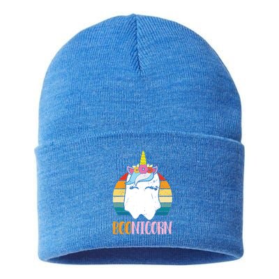 Boonicorn Unicorn Ghost Happy Halloween Costumes Gift Sustainable Knit Beanie