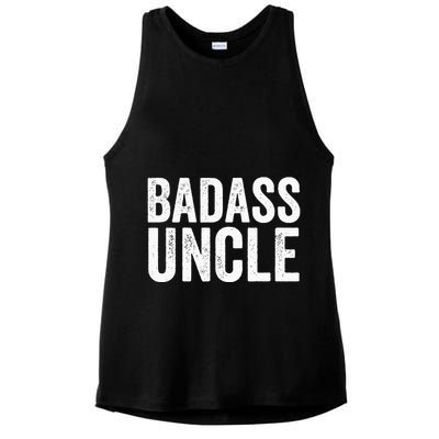Badass Uncle Gift Funny Nephew Niece Uncles Retro Gift Idea Ladies PosiCharge Tri-Blend Wicking Tank