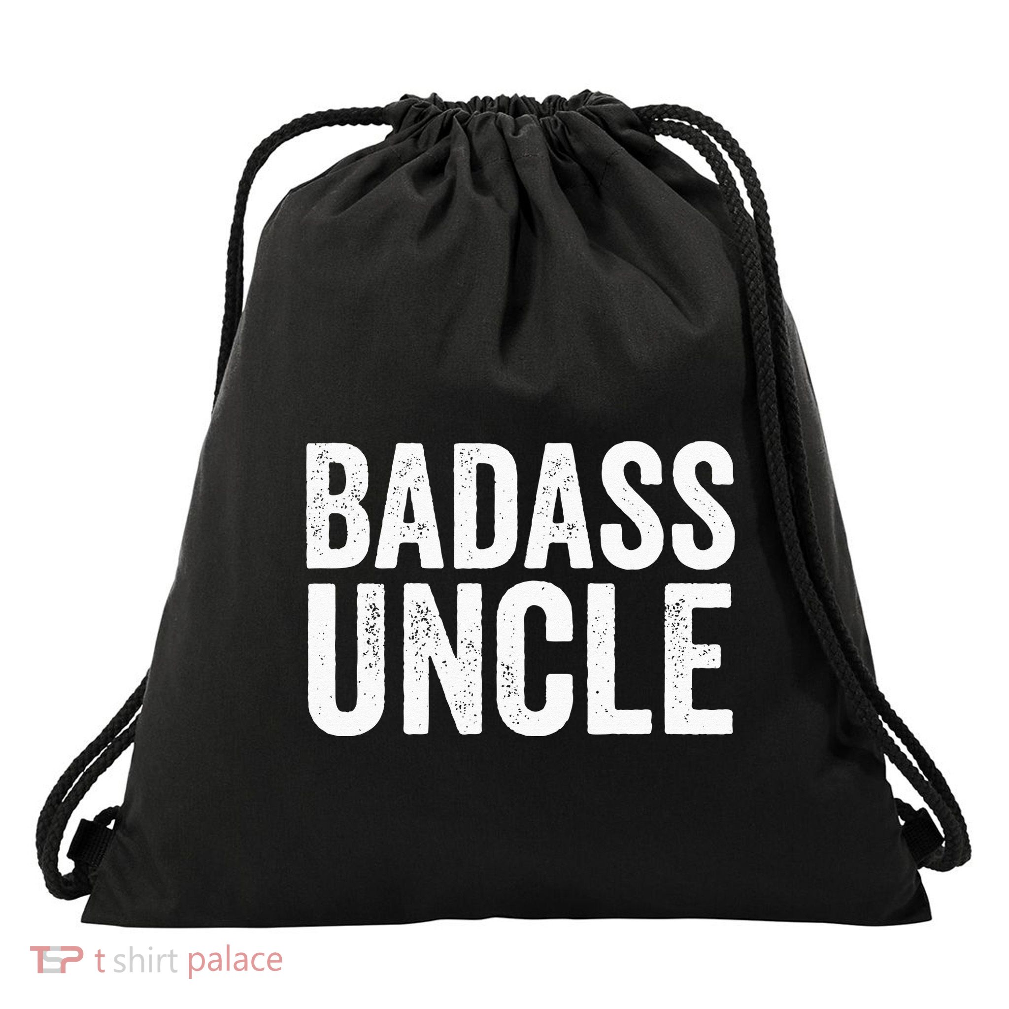 Badass Uncle Gift Funny Nephew Niece Uncles Retro Gift Idea Drawstring Bag