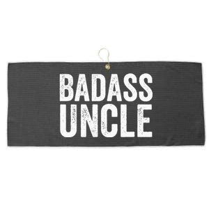 Badass Uncle Gift Funny Nephew Niece Uncles Retro Gift Idea Large Microfiber Waffle Golf Towel