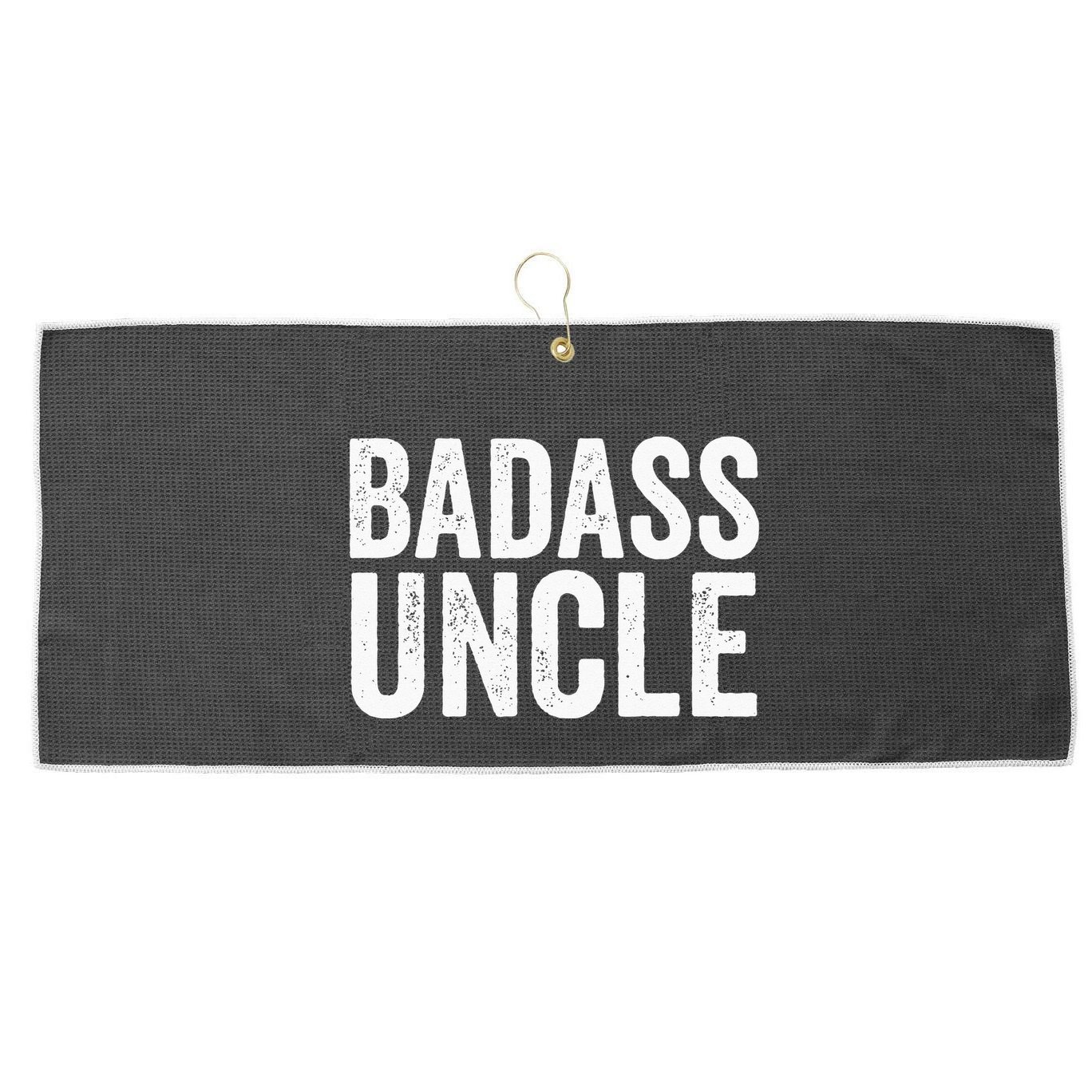 Badass Uncle Gift Funny Nephew Niece Uncles Retro Gift Idea Large Microfiber Waffle Golf Towel