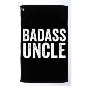 Badass Uncle Gift Funny Nephew Niece Uncles Retro Gift Idea Platinum Collection Golf Towel