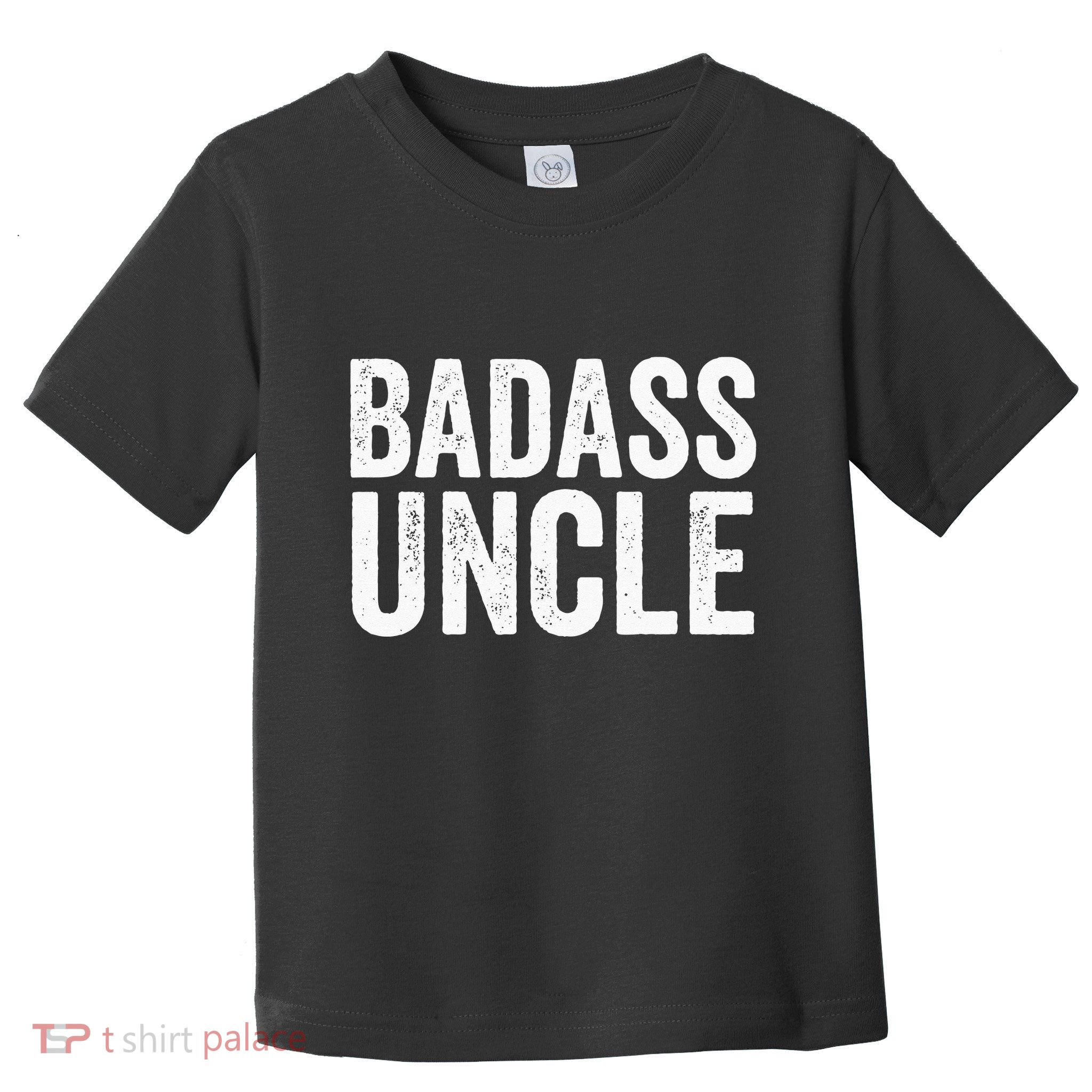 Badass Uncle Gift Funny Nephew Niece Uncles Retro Gift Idea Toddler T-Shirt