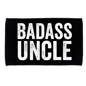 Badass Uncle Gift Funny Nephew Niece Uncles Retro Gift Idea Microfiber Hand Towel