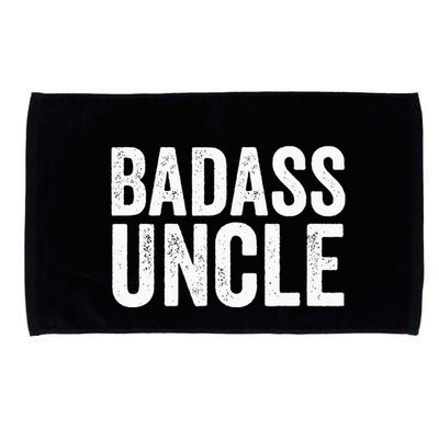 Badass Uncle Gift Funny Nephew Niece Uncles Retro Gift Idea Microfiber Hand Towel