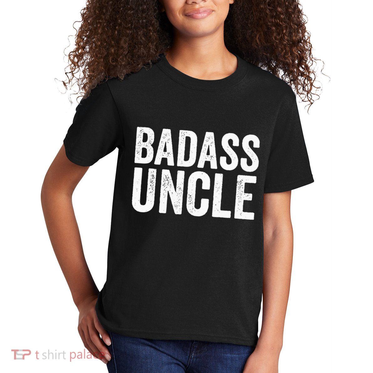 Badass Uncle Gift Funny Nephew Niece Uncles Retro Gift Idea Kids T-Shirt