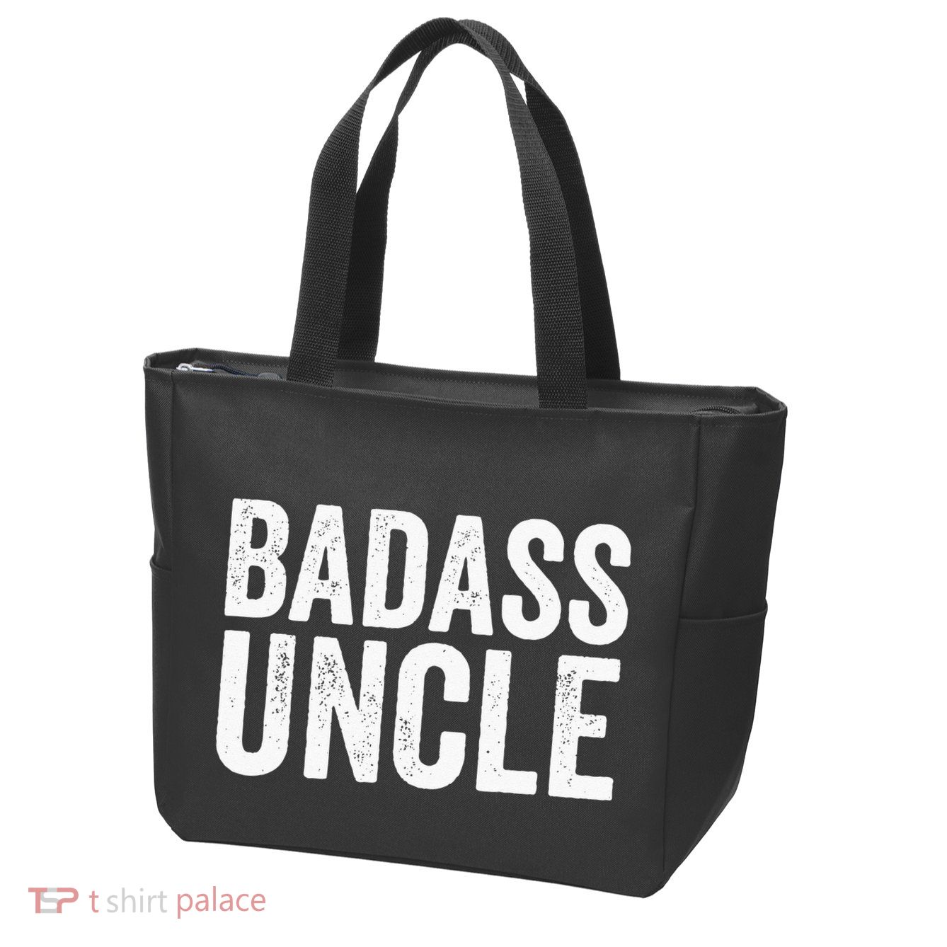 Badass Uncle Gift Funny Nephew Niece Uncles Retro Gift Idea Zip Tote Bag