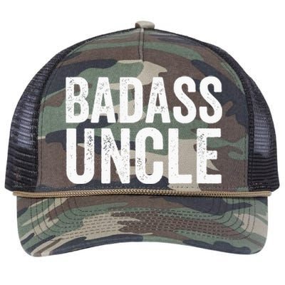 Badass Uncle Gift Funny Nephew Niece Uncles Retro Gift Idea Retro Rope Trucker Hat Cap