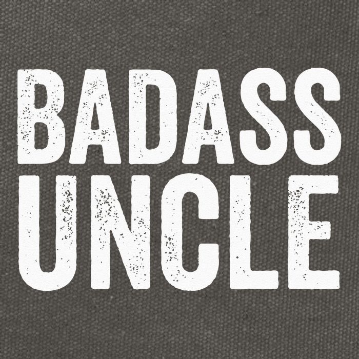 Badass Uncle Gift Funny Nephew Niece Uncles Retro Gift Idea Cotton Canvas Backpack