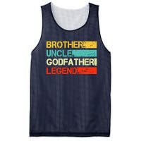 Brother Uncle Godfather Legend Best Funny Uncle Gift Mesh Reversible Basketball Jersey Tank