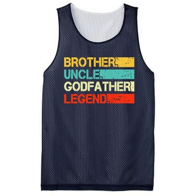 Brother Uncle Godfather Legend Best Funny Uncle Gift Mesh Reversible Basketball Jersey Tank