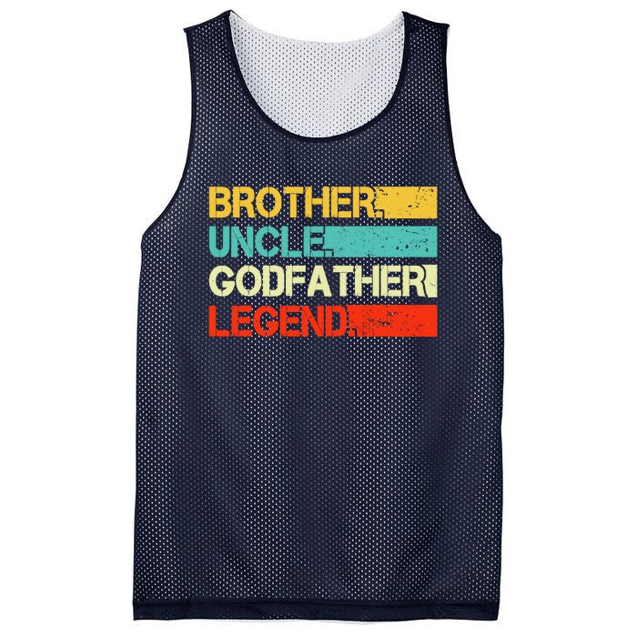 Brother Uncle Godfather Legend Best Funny Uncle Gift Mesh Reversible Basketball Jersey Tank