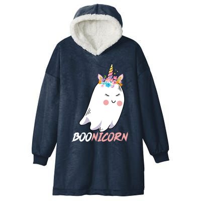 Boonicorn Unicorn Ghost Halloween Gift Cool Gift Hooded Wearable Blanket