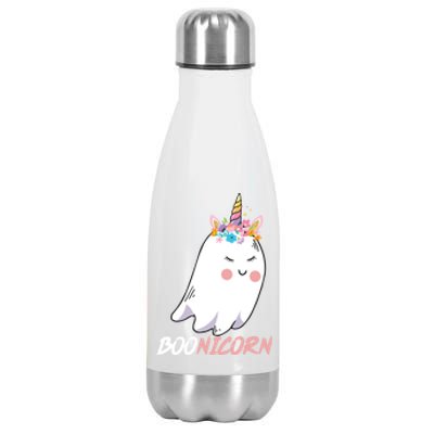 Boonicorn Unicorn Ghost Halloween Gift Cool Gift Stainless Steel Insulated Water Bottle