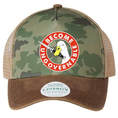Become Ungovernable Goose Knife Funny Quote Legacy Tie Dye Trucker Hat