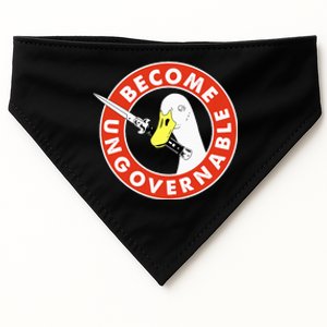 Become Ungovernable Goose Knife Funny Quote USA-Made Doggie Bandana