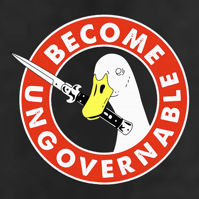 Become Ungovernable Goose Knife Funny Quote 12oz Stainless Steel Coffee Mug