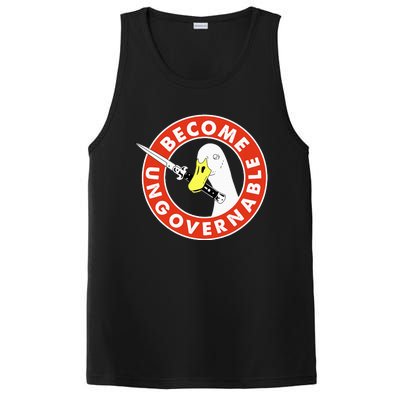 Become Ungovernable Goose Knife Funny Quote PosiCharge Competitor Tank