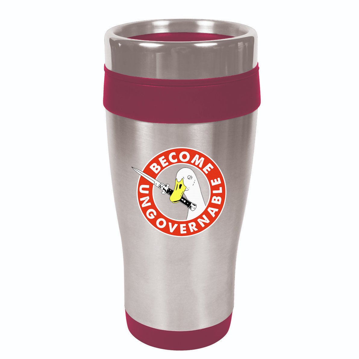 Become Ungovernable Goose Knife Funny Quote 16oz Travel Tumbler