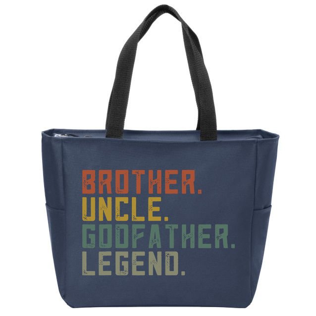 Brother Uncle Godfather Legend Zip Tote Bag