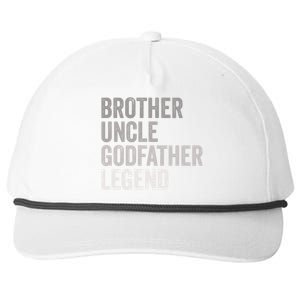 Brother Uncle Godfather Legend Favorite Best Uncle Meaningful Gift Snapback Five-Panel Rope Hat