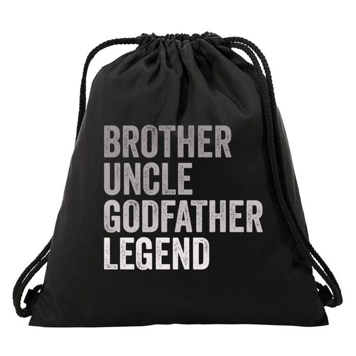 Brother Uncle Godfather Legend Favorite Best Uncle Meaningful Gift Drawstring Bag