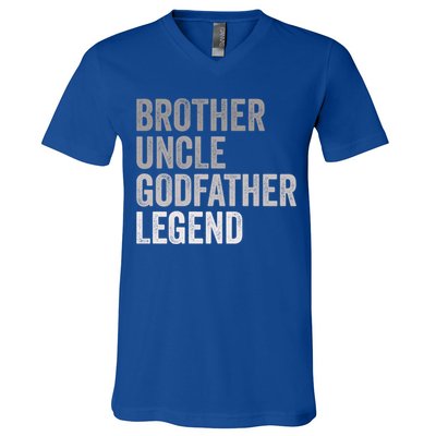 Brother Uncle Godfather Legend Favorite Best Uncle Meaningful Gift V-Neck T-Shirt