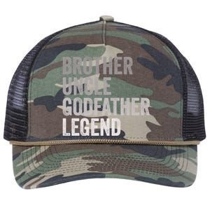 Brother Uncle Godfather Legend Favorite Best Uncle Meaningful Gift Retro Rope Trucker Hat Cap